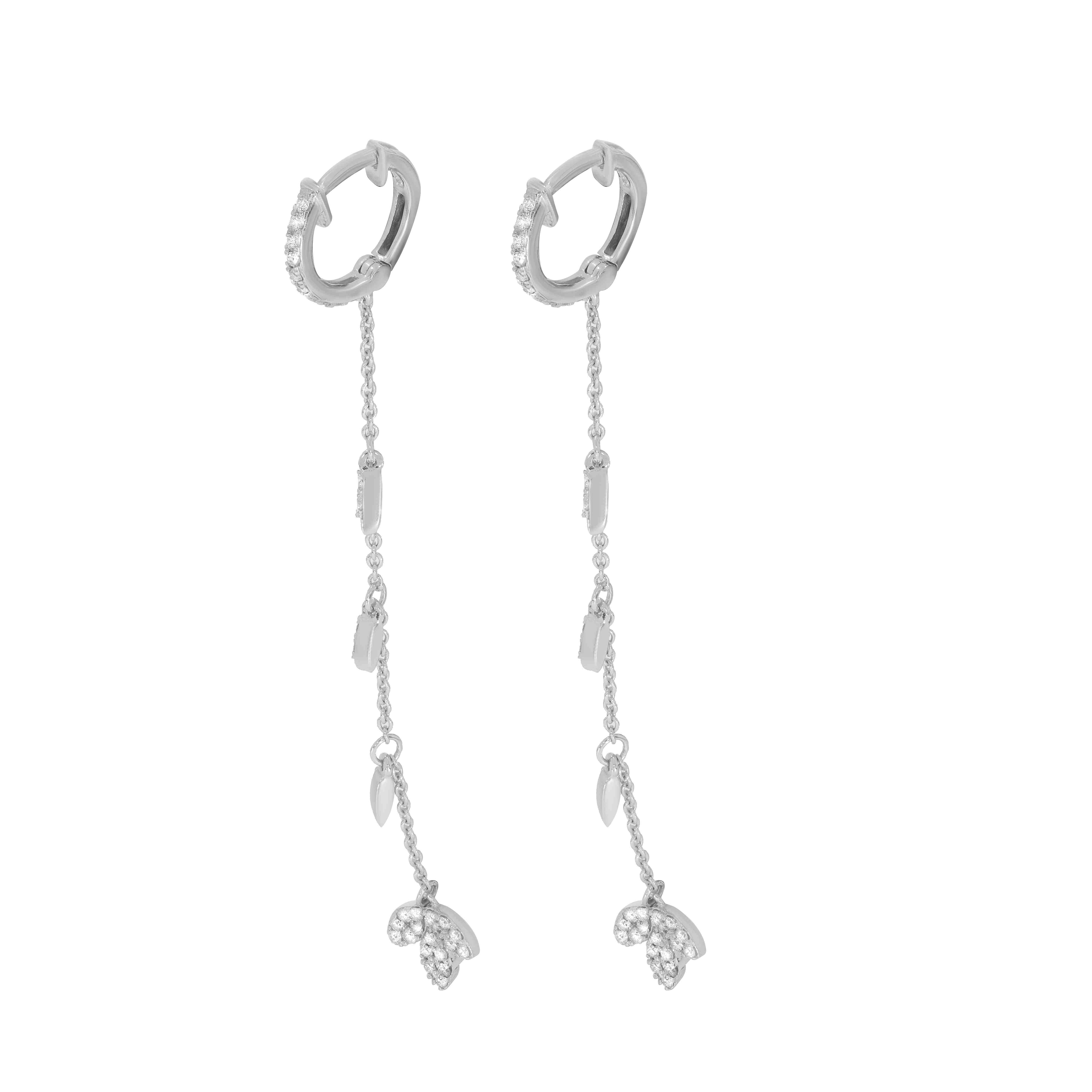 Huggie Hoop Long Drop Earring ER21813A